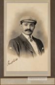 Signed b&w photograph of portrait of cricketer K.S. Ranjitsinhji, posed in a studio setting