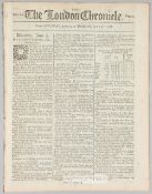 The London Chronicle with cricket and sailing reports, dated Saturday June 7th to Tuesday June