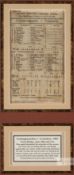 Three silk commemorative cricket scorecards for matches played at Lord's and at Trent Bridge, dating