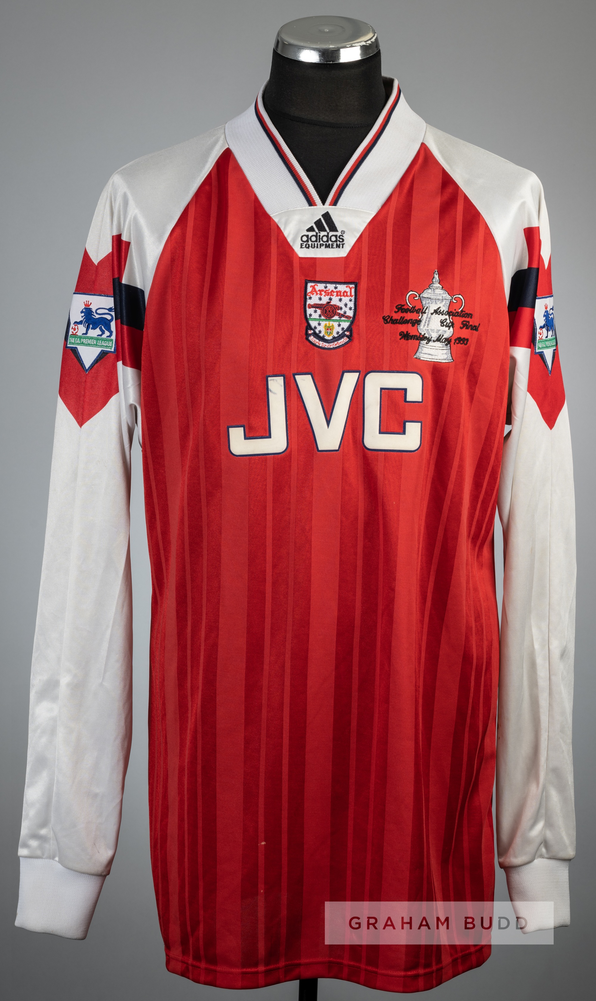 Kevin Campbell red Arsenal F.A. Cup Final No.7 jersey v Sheffield Wednesday, played at Wembley, 15th