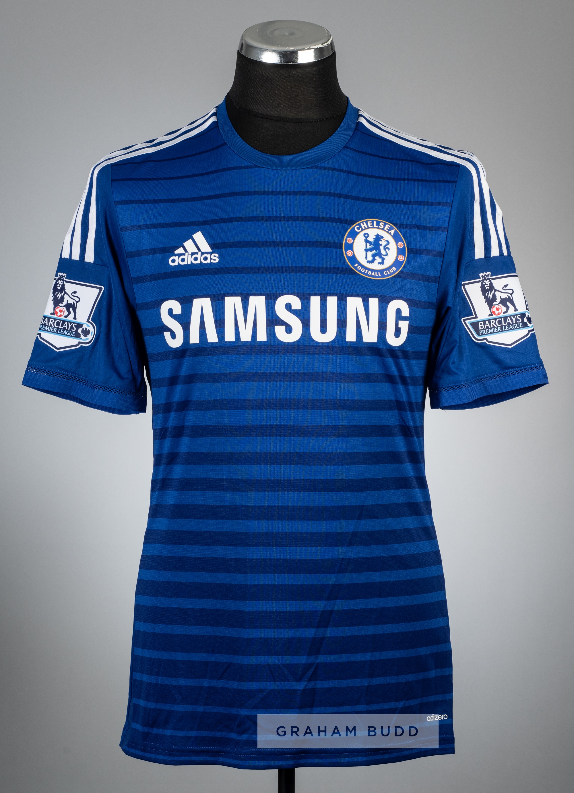 Cesc Fabregas blue Chelsea no.4 home jersey, season 2014-15, Adidas, player issued short-sleeved - Image 2 of 2