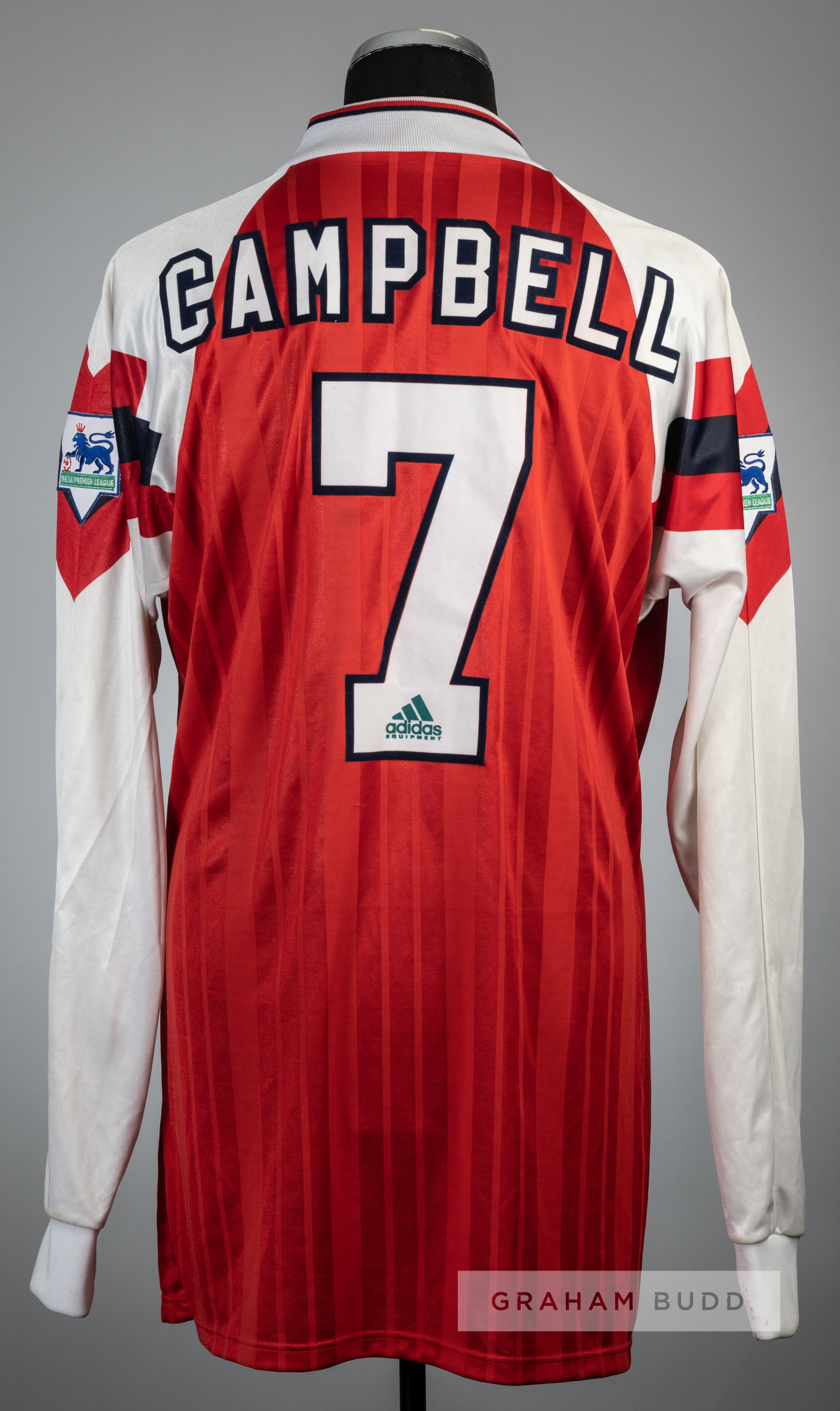 Kevin Campbell red Arsenal F.A. Cup Final No.7 jersey v Sheffield Wednesday, played at Wembley, 15th - Image 2 of 2
