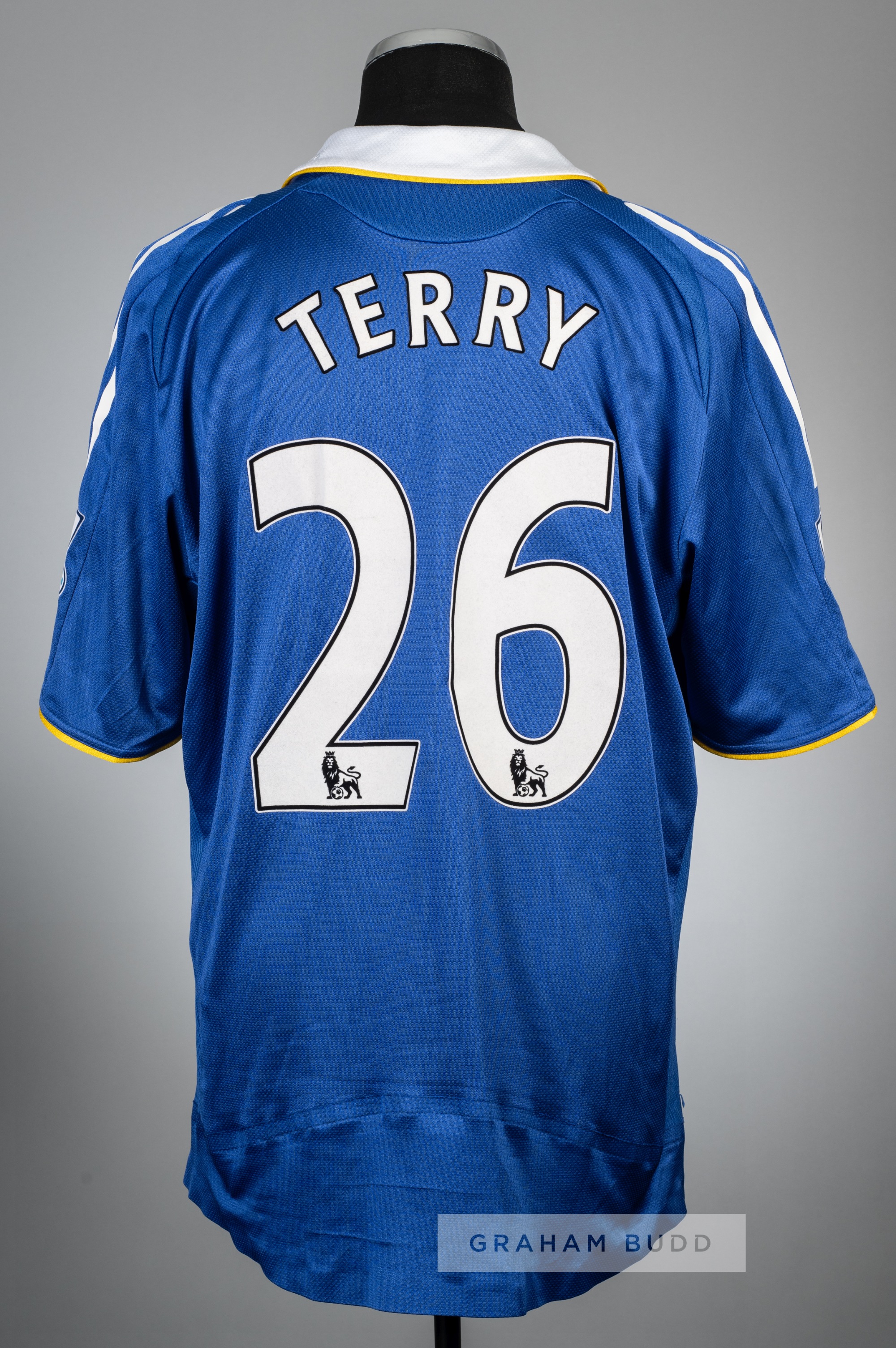 John Terry blue Chelsea no.26 home jersey, season 2008-09, Adidas, player issued short-sleeved