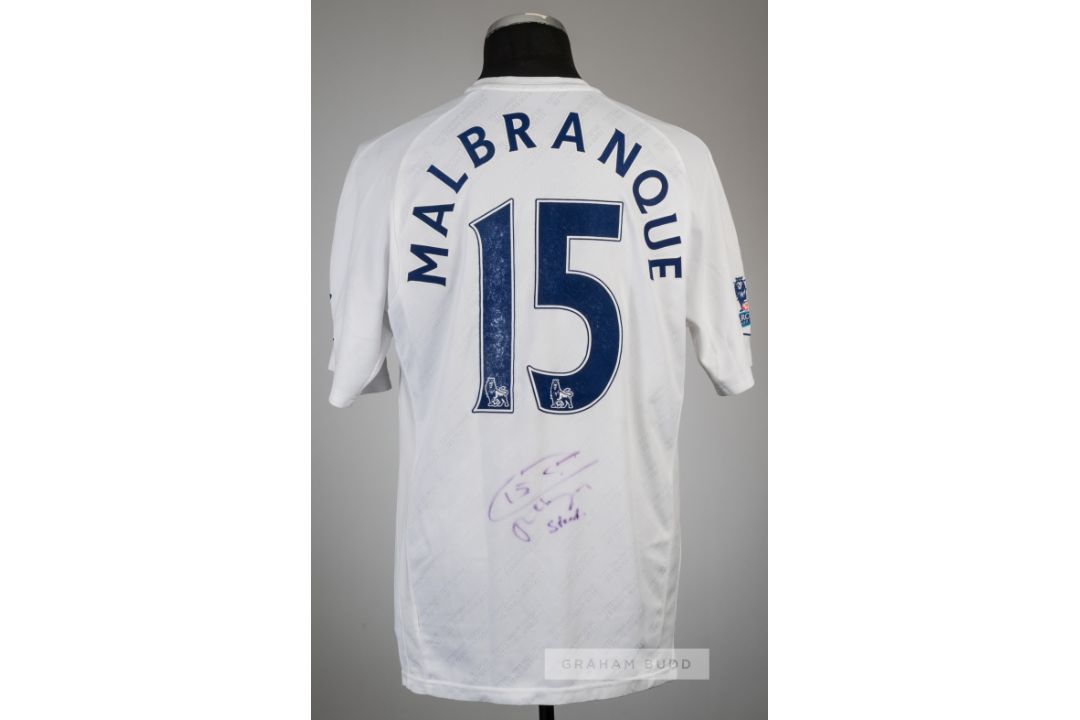 Steed Malbranque signed white Tottenham Hotspur 125 Years no.15 home jersey, season 2007-08, Puma, - Image 1 of 2