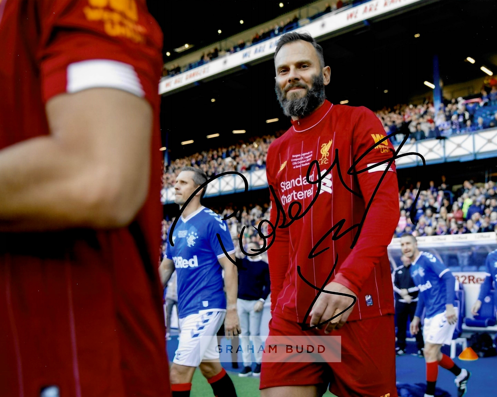 Liverpool Legends collection of ten signed photographs, including John Barnes, Dirk Kuyt, Robbie - Image 2 of 10