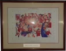Manchester United Limited Edition signed and framed print No.97/500 entitled “The Ferguson Years” by