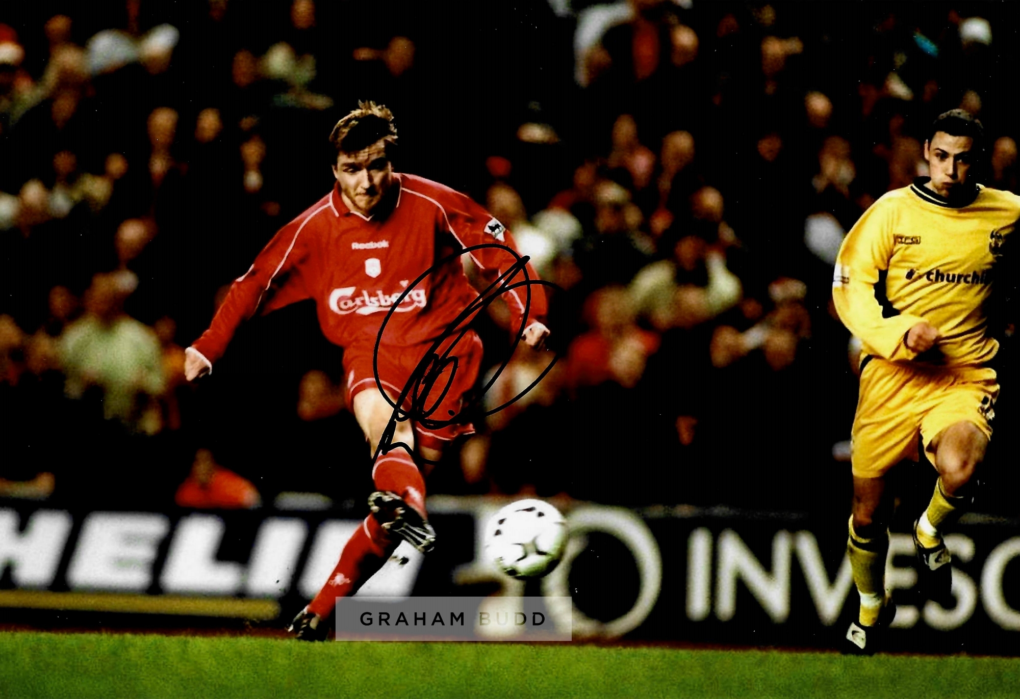 Liverpool Legends collection of ten signed photographs, including John Barnes, Dirk Kuyt, Robbie - Image 6 of 10