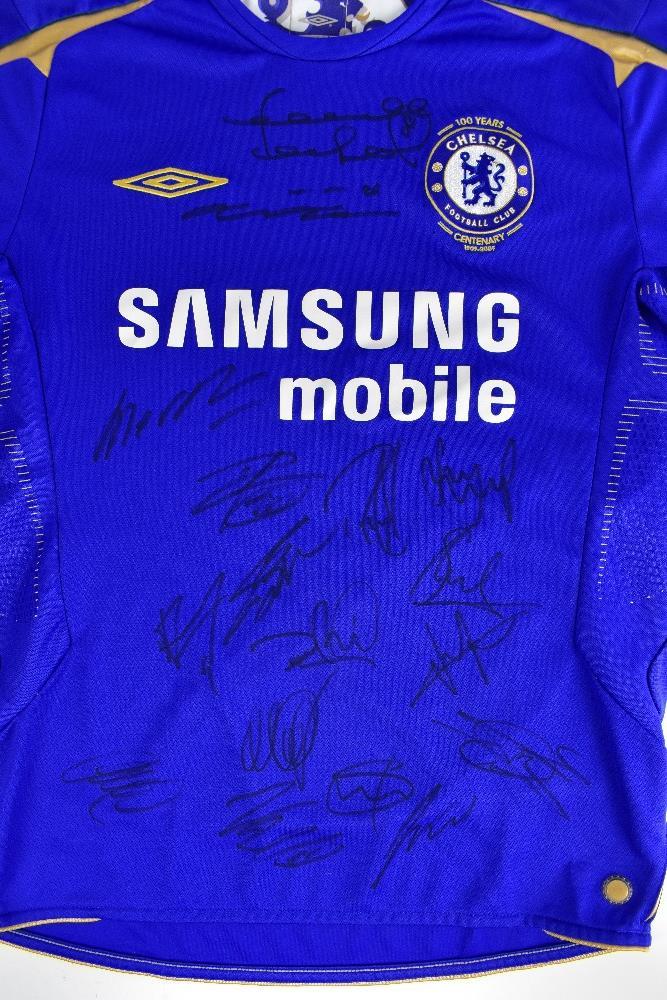 Chelsea squad signed shirt Umbro Chelsea 2005-06 Premier League winners centenary embroidered - Image 2 of 2