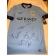 Team-signed blue Manchester City replica jersey 2014-15, Nike, short-sleeved with club crest and - Image 1 of 2