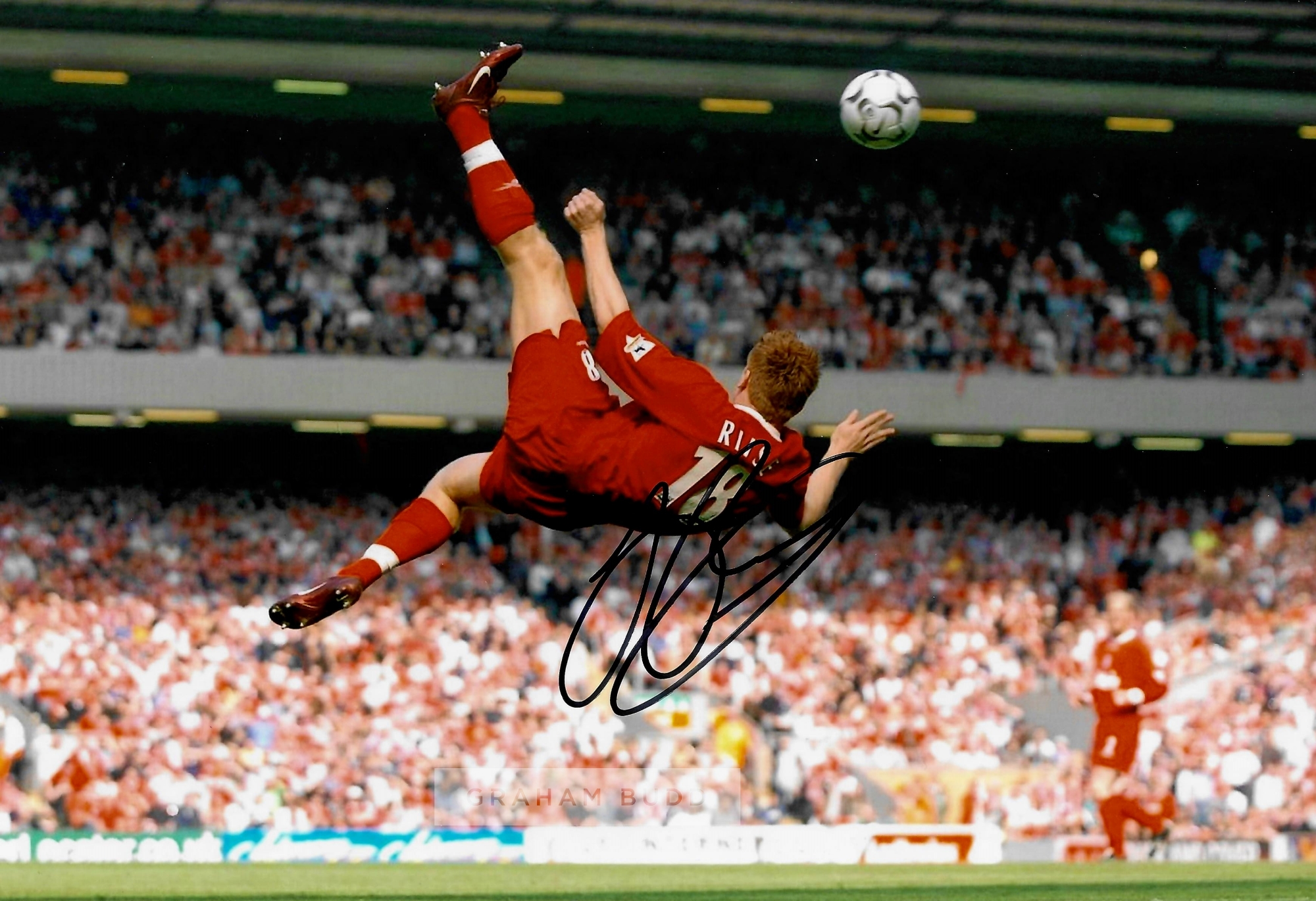 Liverpool Legends collection of ten signed photographs, including John Barnes, Dirk Kuyt, Robbie - Image 4 of 10