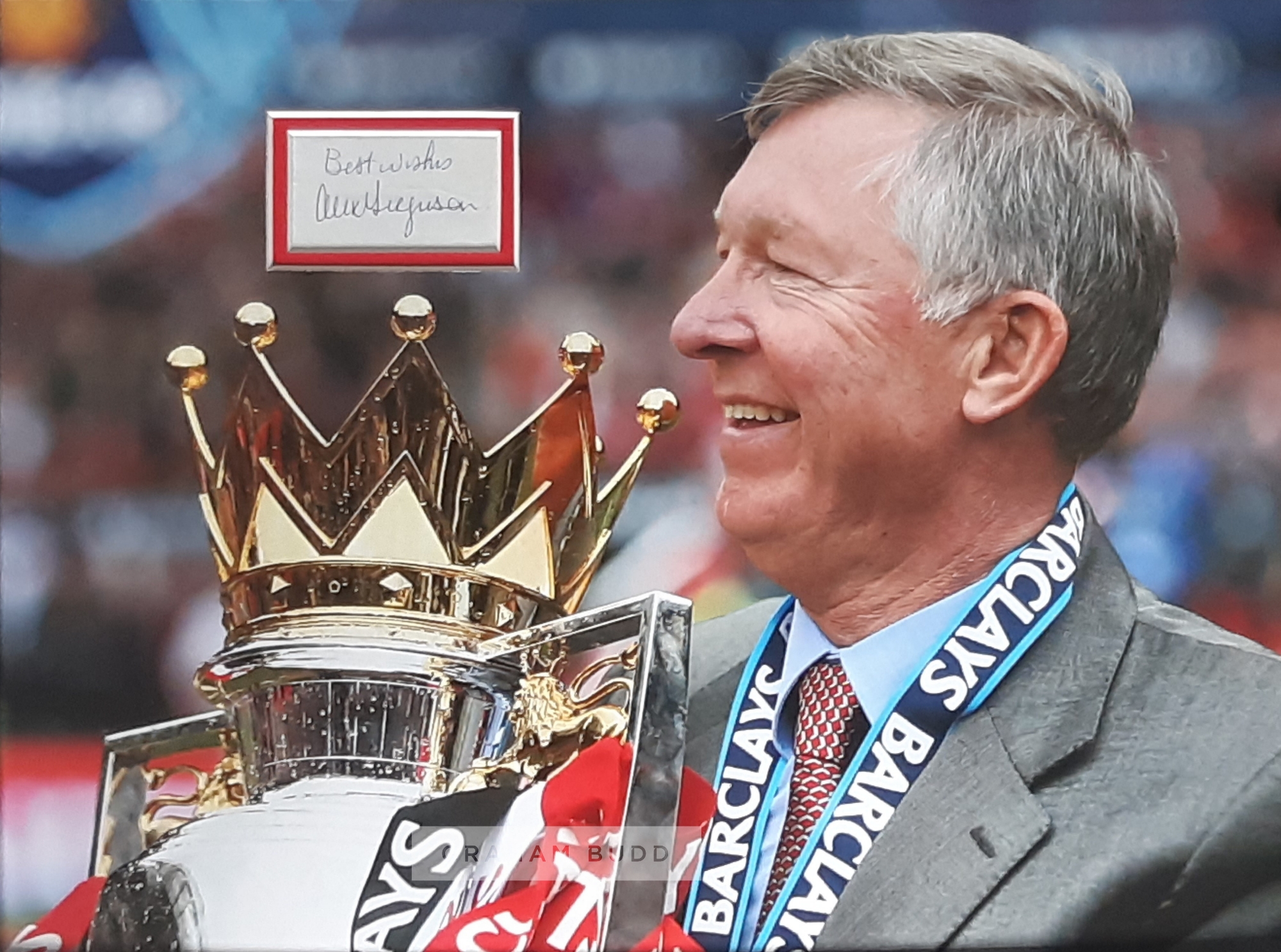 Manchester United Sir Alex Ferguson and David Beckham, two signed mounted photo card displays - Image 3 of 3