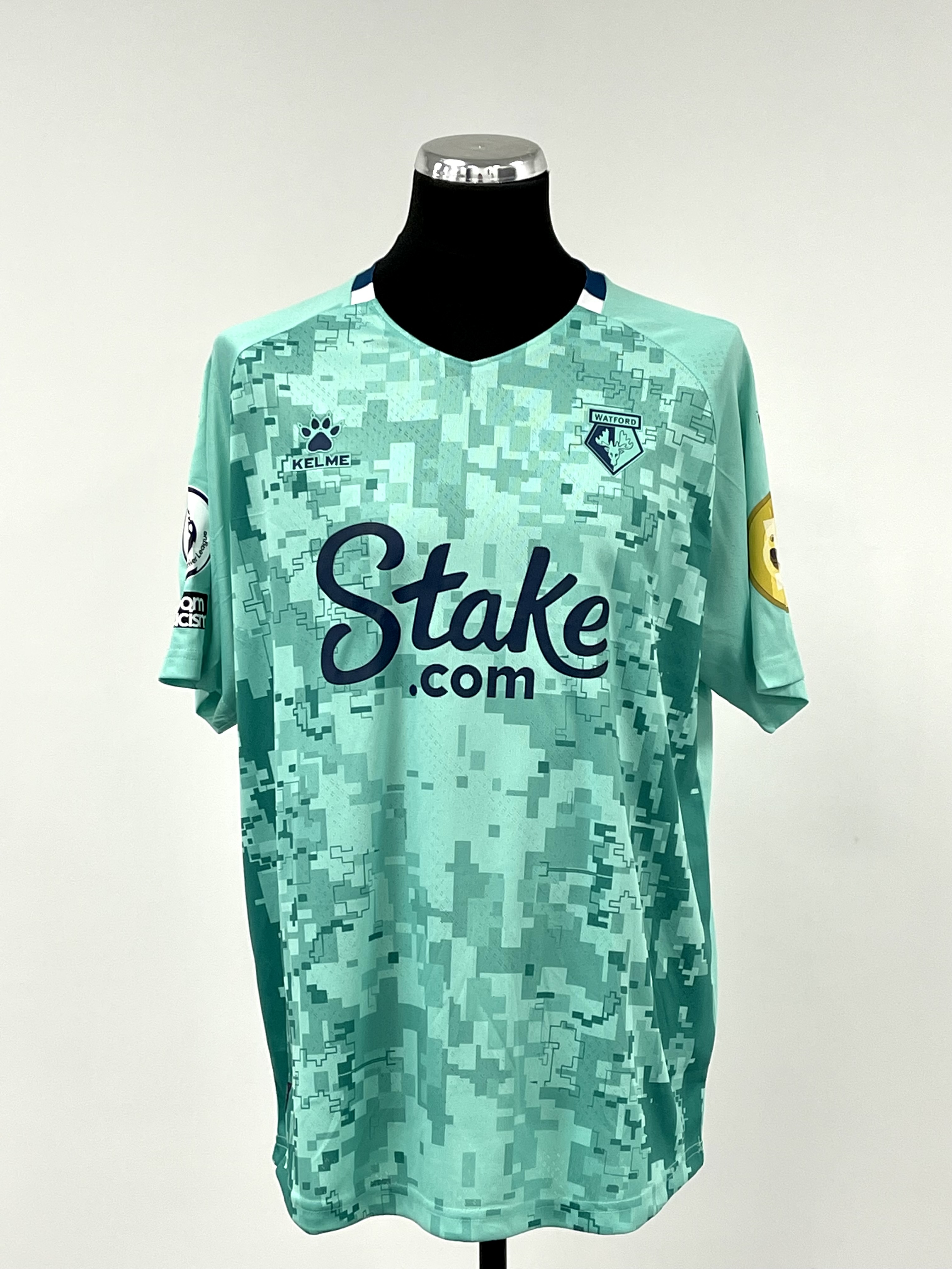 Ben Foster signed green Watford no.1 goalkeeper's away jersey, season 2021-22, match-issue, Kelme, - Image 2 of 3