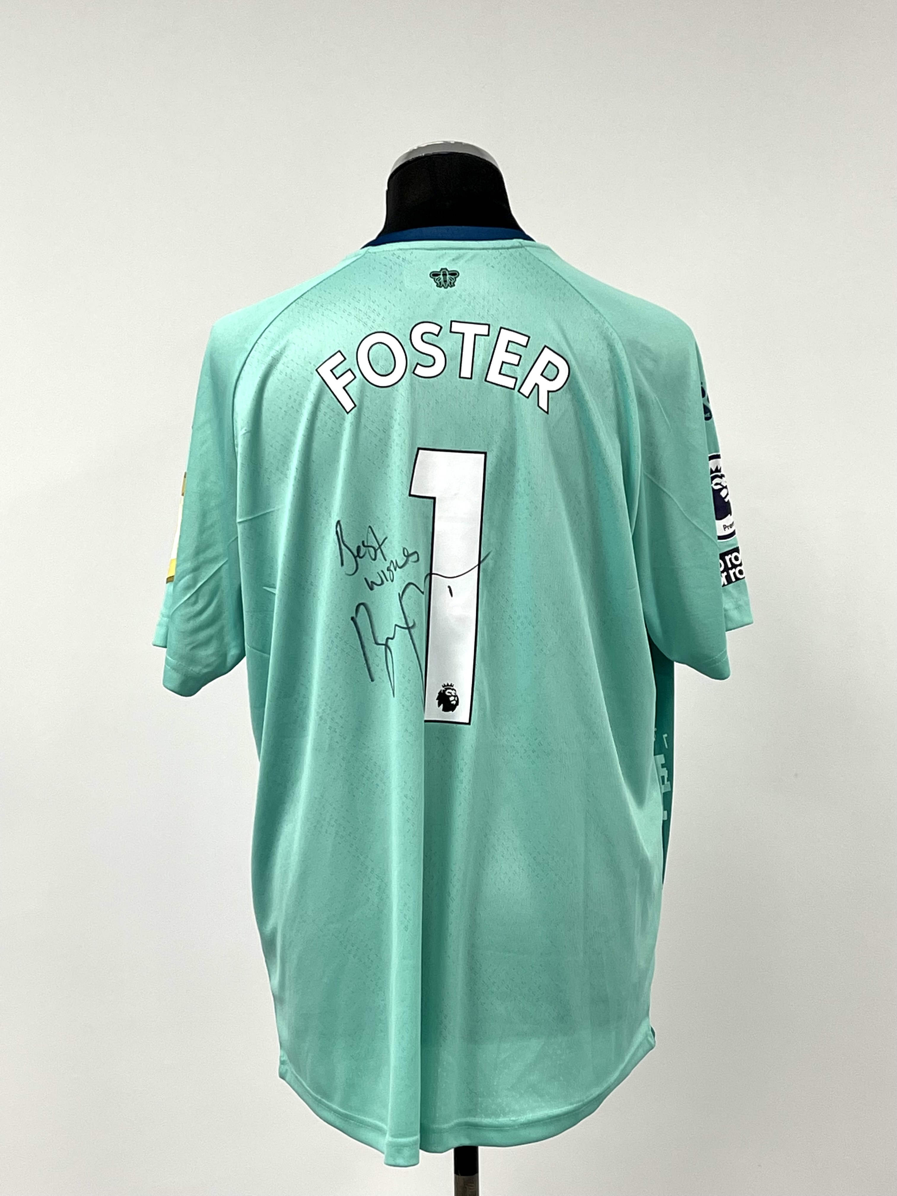 Ben Foster signed green Watford no.1 goalkeeper's away jersey, season 2021-22, match-issue, Kelme, - Image 3 of 3