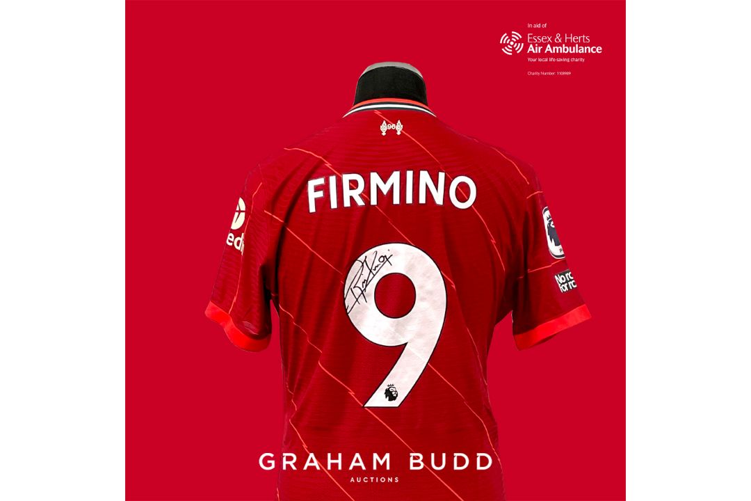 Roberto Firmino signed red Liverpool no.9 home jersey, season 2021-22, match-issue, Nike, short- - Image 1 of 3