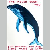David Shrigley (British, b.1968) 'I've Never seen you', Screenprint in colour, on wove paper.