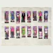 David Hockney (British, b. 1937) '112 L A Visitors', page two of portfolio (s.9372), part of a