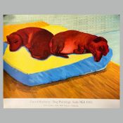 David Hockney OM CH RA (British, b.1937) 'Dog 38' and 'Dog 43', 1995, Set of two offset lithograph