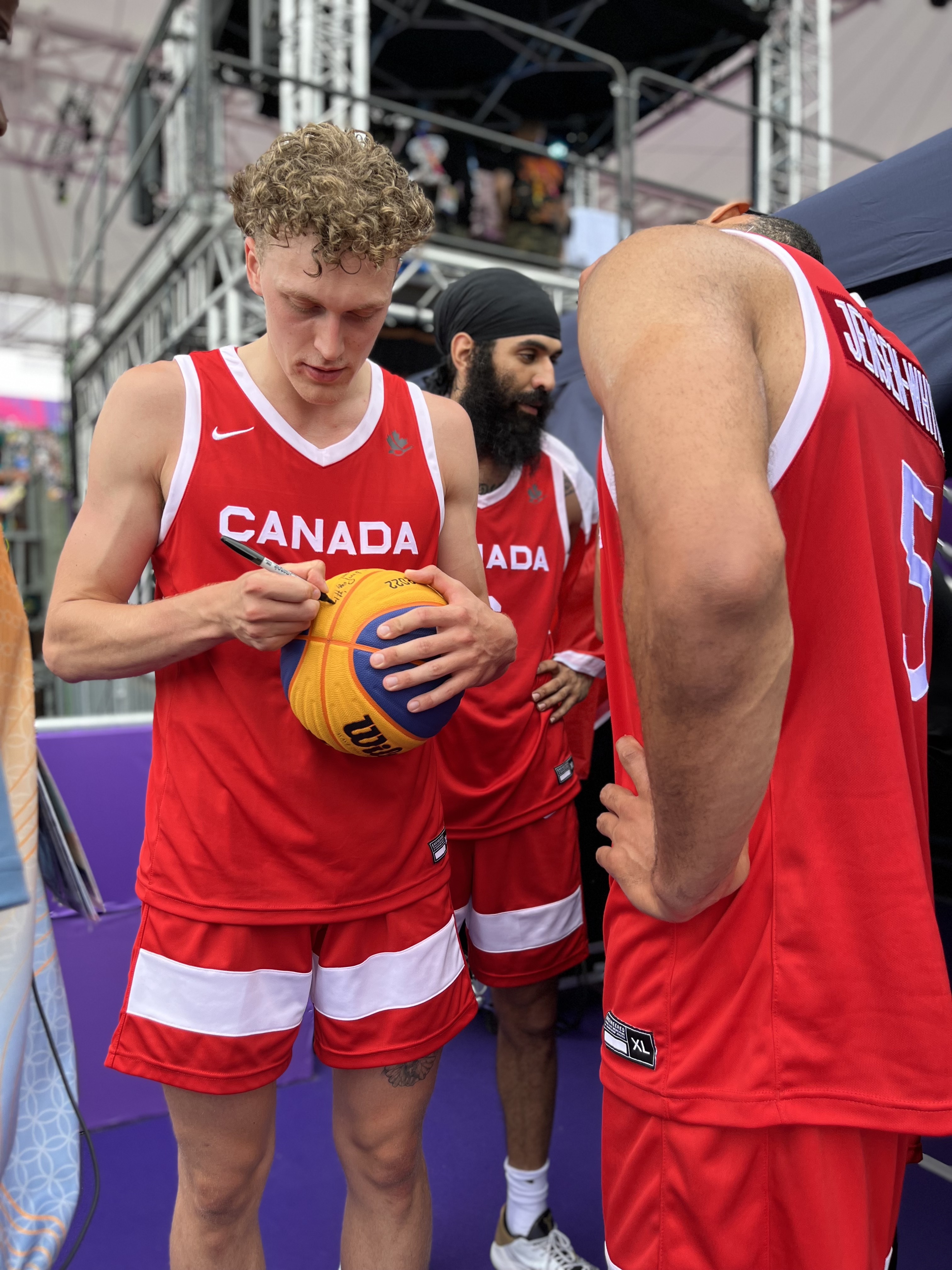 B2022 Men's Bronze Medal Match Basketball 3x3 - Scotland vs Canada. Signed by winning Canada team. - Image 2 of 5