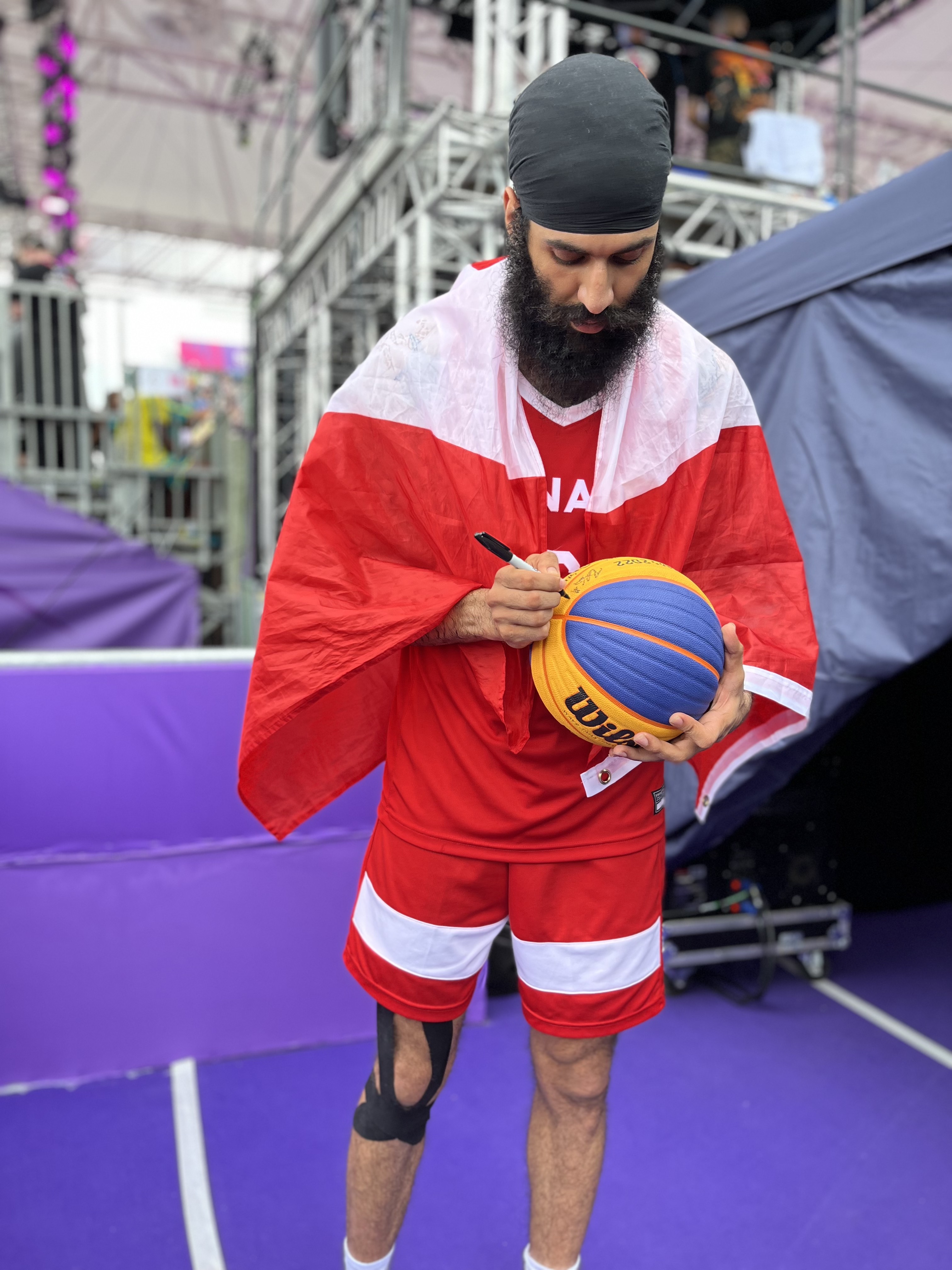 B2022 Men's Bronze Medal Match Basketball 3x3 - Scotland vs Canada. Signed by winning Canada team. - Image 3 of 5