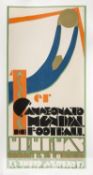 Official 1930 World Cup poster, designed by Guillermo Laborde (1886-1940), rare lithographic