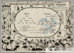 1954 World Cup programme signed by the Mexico team in the Group 1 match v Brazil played in Geneva