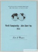 World Cup 1954 Switzerland World Championship Jules Rimet Cup 1954 list of players official booklet,