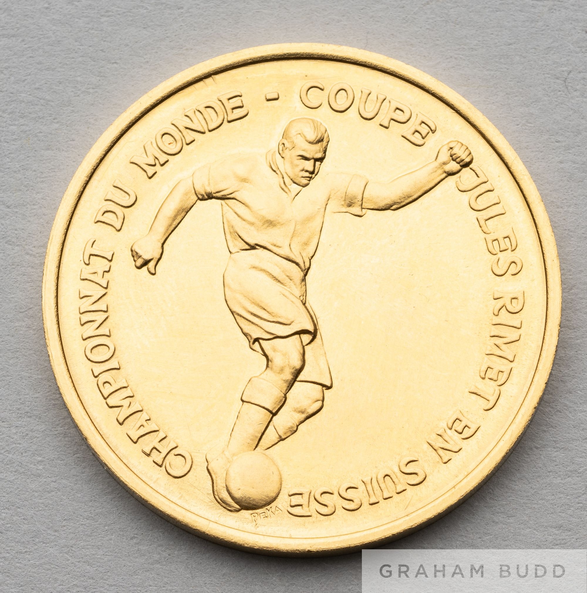 FIFA 50th anniversary continental 900/1000 gold medal by Peka, issued in conjunction with the 1954 - Image 2 of 3