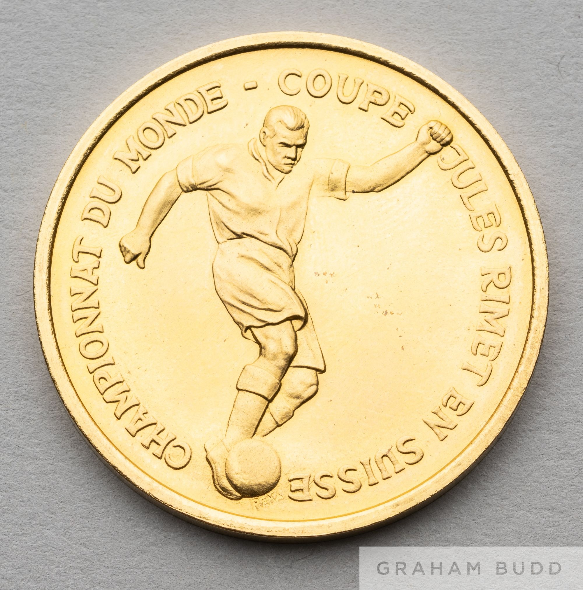 FIFA 50th anniversary continental 900/1000 gold medal by Peka, issued in conjunction with the 1954 - Image 2 of 3