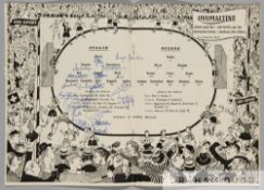 1954 World Cup programme signed by the Italy team in the Group 4 match v Switzerland played in Basel