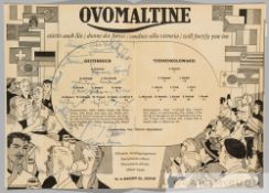 1954 World Cup programme signed by the Austria team in the Group 3 match v Czechoslovakia played