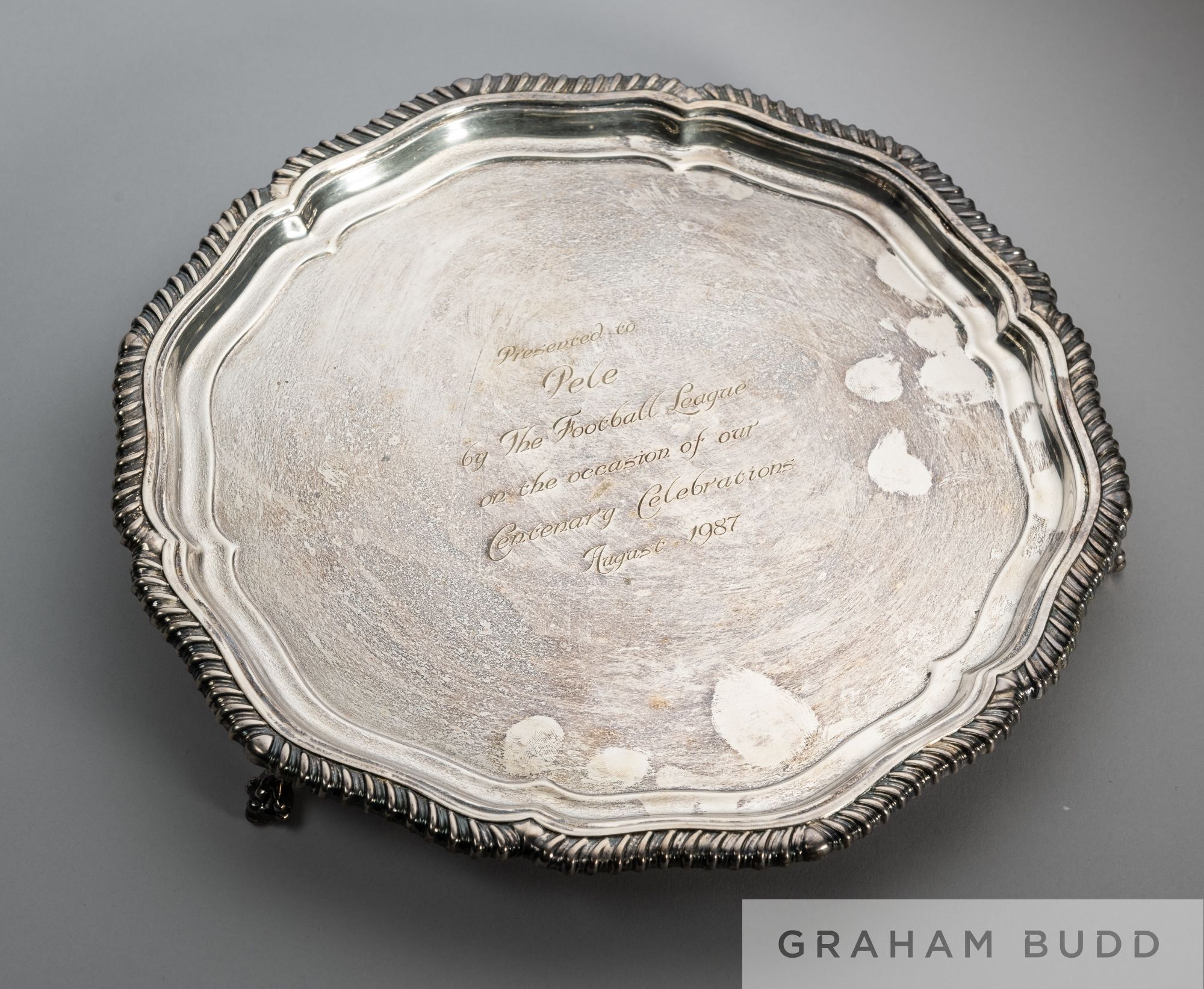 Ex-Pelé Collection: English Football League Centenary presentation to Pelé in 1987, In the form of a