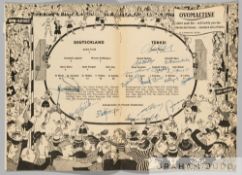 1954 World Cup programme signed by the Turkey team in the Group 2 match v West Germany played in
