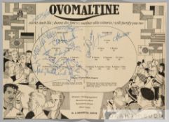 1954 World Cup programme signed by the England team in the Group 4 match v Switzerland played in