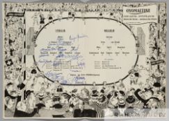 1954 World Cup programme signed by the Italy team in the Group 4 match v Belgium played in Lugano