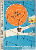 World Cup 1954 Switzerland exceptionally rare programme for group match Turkey v Korea, played in