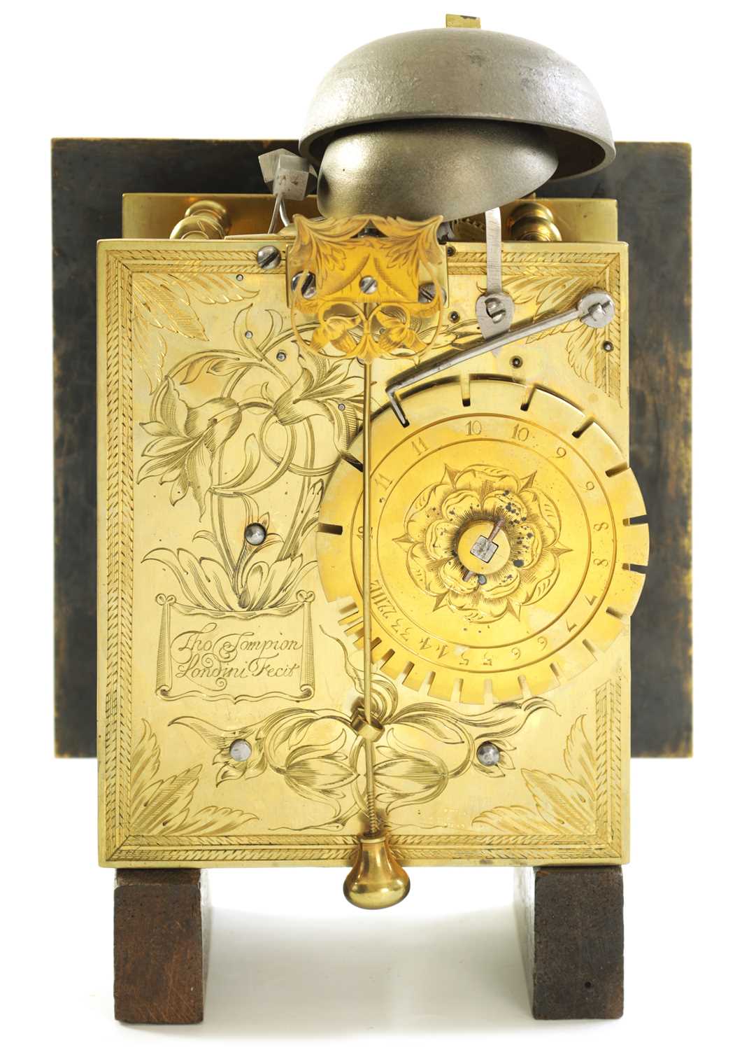 THOMAS TOMPION, LONDINI. AN IMPORTANT AND RARE PRE NUMBERED CHARLES II FIGURED WALNUT DUTCH STRIKING - Image 11 of 38