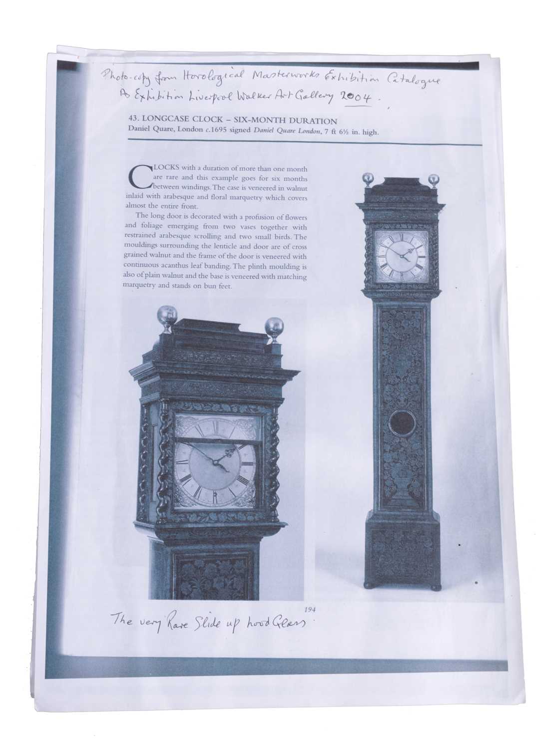 DANIEL QUARE, LONDON. A FINE QUEEN ANNE BURR WALNUT THREE-MONTH DURATION LONGCASE CLOCK - Image 22 of 22