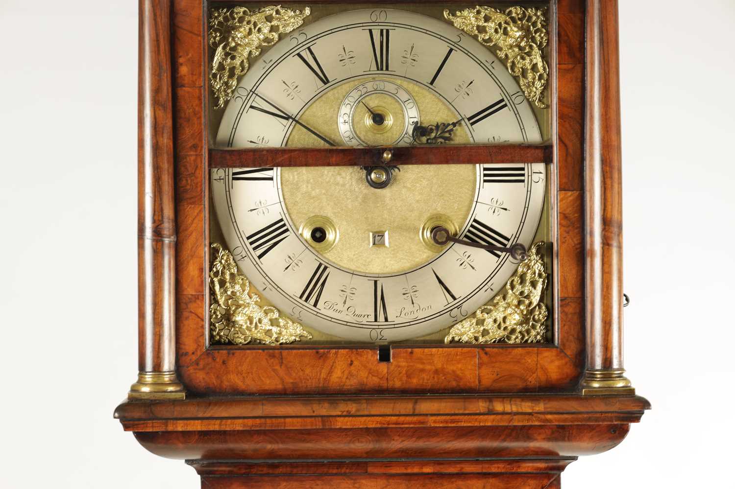 DANIEL QUARE, LONDON. A FINE QUEEN ANNE BURR WALNUT THREE-MONTH DURATION LONGCASE CLOCK - Image 10 of 22