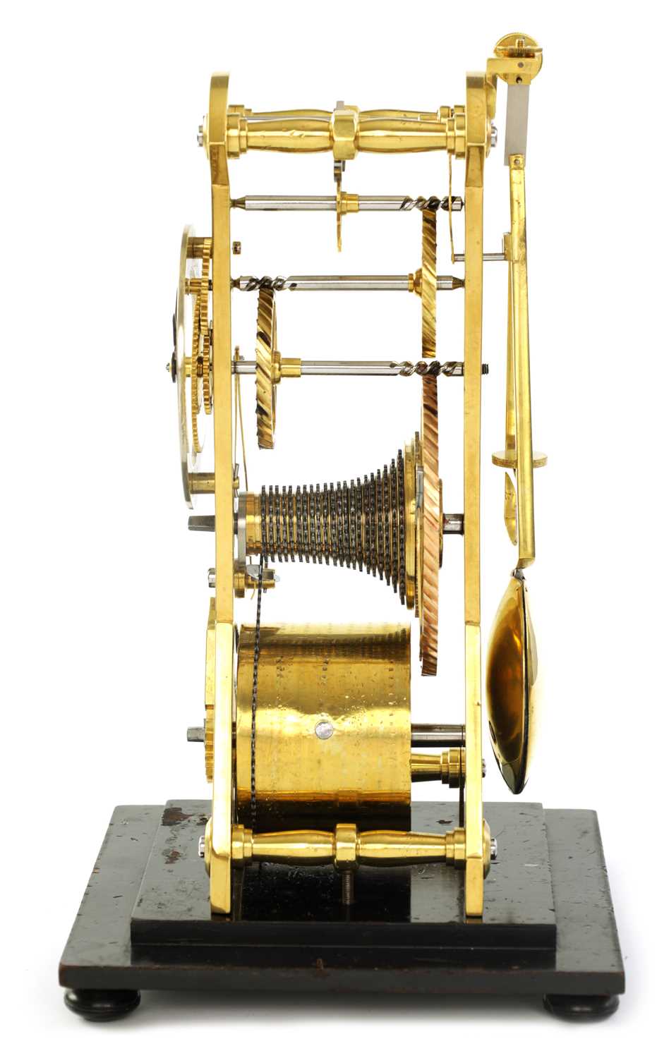 CHARLES MACDOWALL, WAKEFIELD. A RARE WILLIAM IV MONTH DURATION PATENT HELIX LEVER SKELETON CLOCK CIR - Image 4 of 9