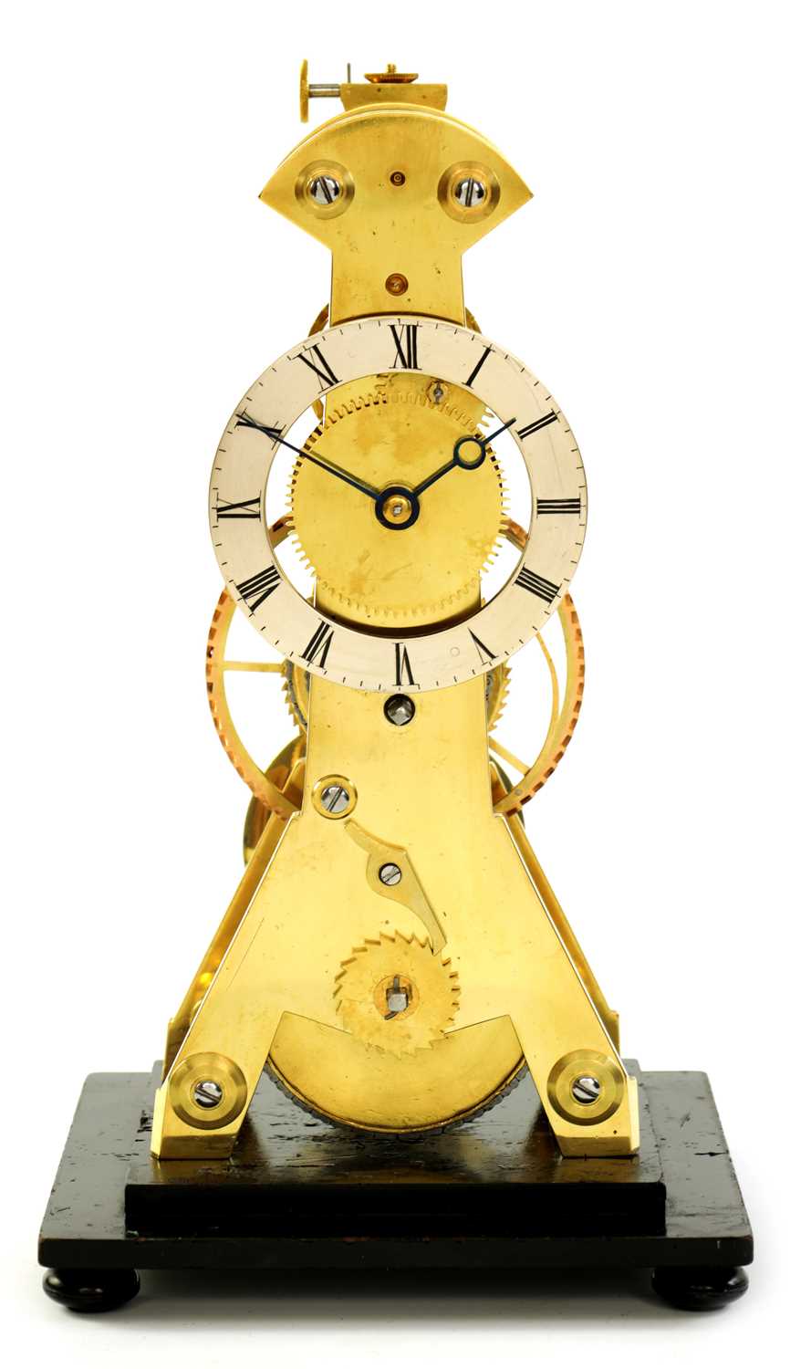 CHARLES MACDOWALL, WAKEFIELD. A RARE WILLIAM IV MONTH DURATION PATENT HELIX LEVER SKELETON CLOCK CIR - Image 3 of 9