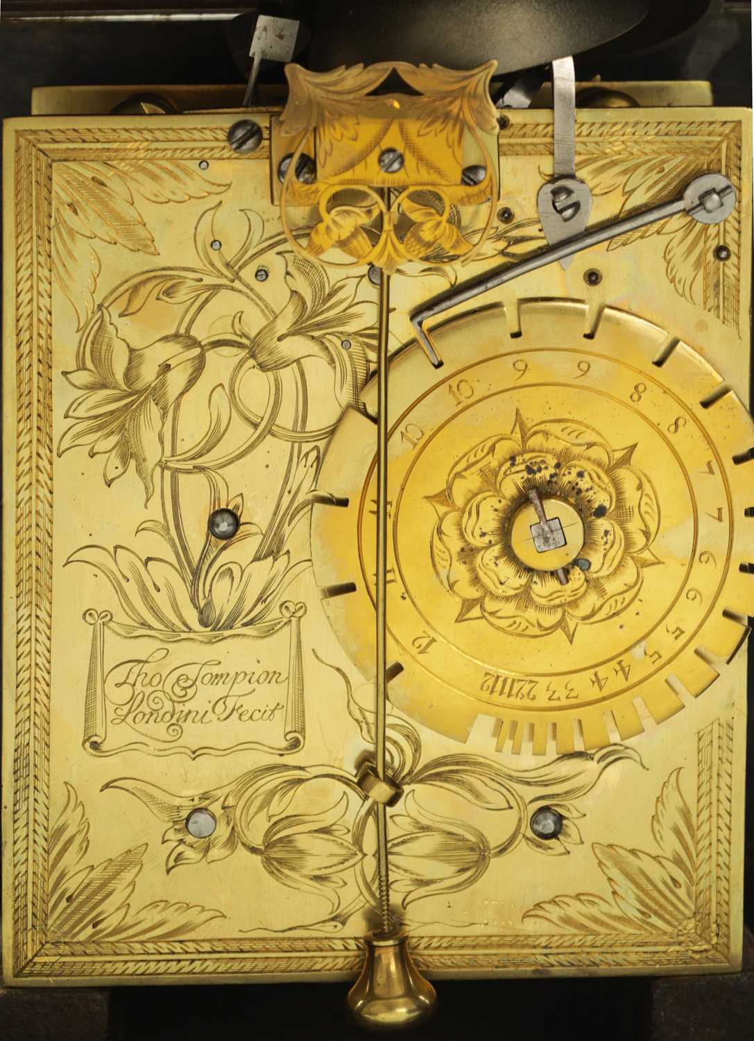 THOMAS TOMPION, LONDINI. AN IMPORTANT AND RARE PRE NUMBERED CHARLES II FIGURED WALNUT DUTCH STRIKING - Image 12 of 38