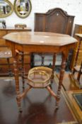 A Victorian octagonal shaped centre table.