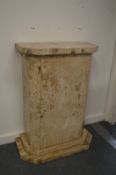 A marble pedestal stand.