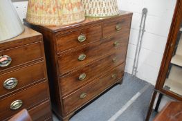 A 19th century mahogany chest of drawers.