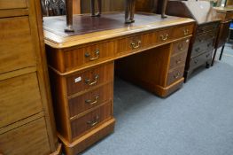 A good large mahogany twin pedestal desk.