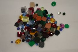 A boxed of mixed stones.