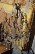 A good large decorative chandelier.