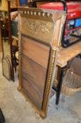 A 19th century gilt framed pier mirror (AF).