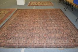 A large Persian style carpet.