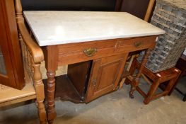 A Victorian marble top wash stand.